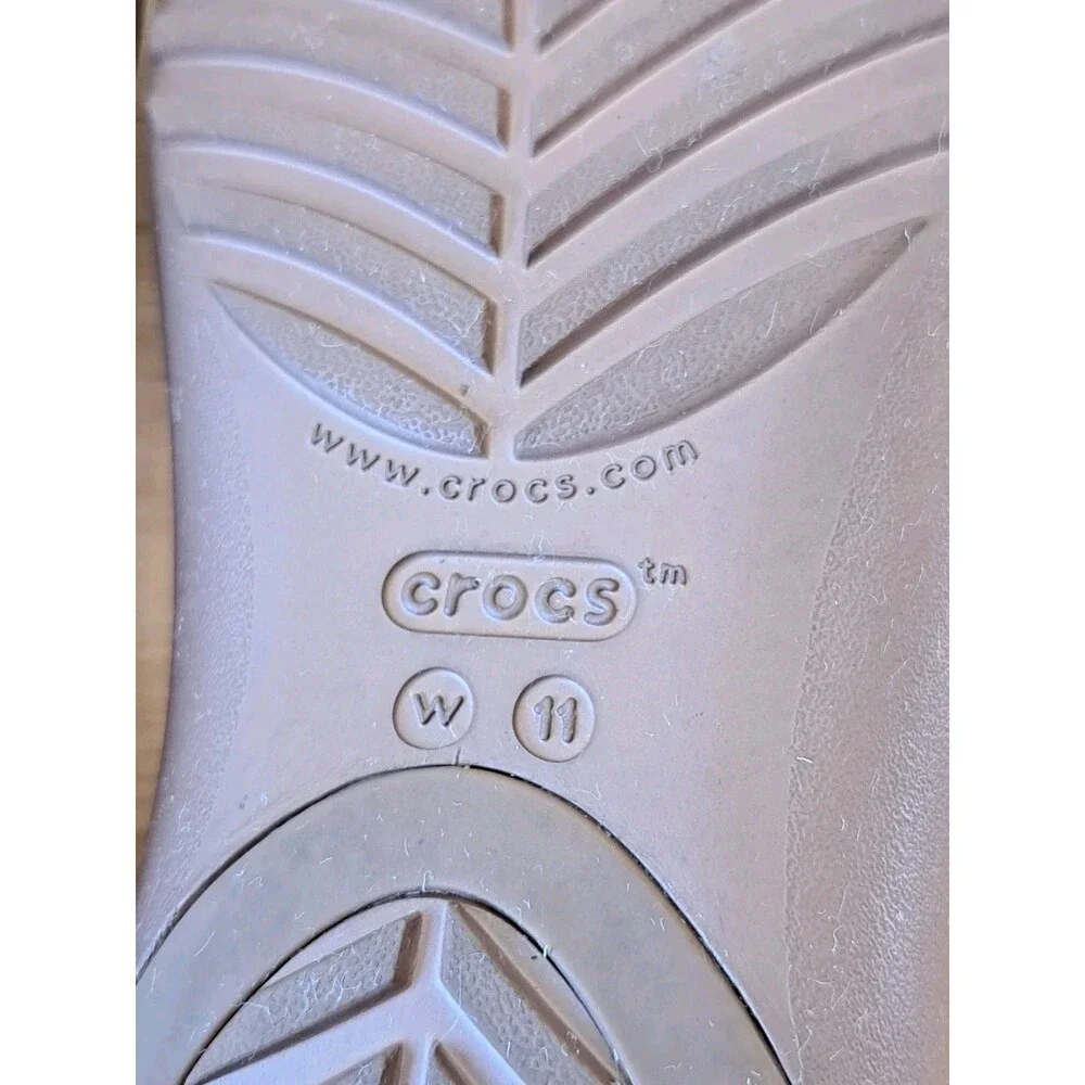 Crocs Serena Sexi Flip Flops T-Strap Thong Slip-On Sandals Bronze Tan Women's 11